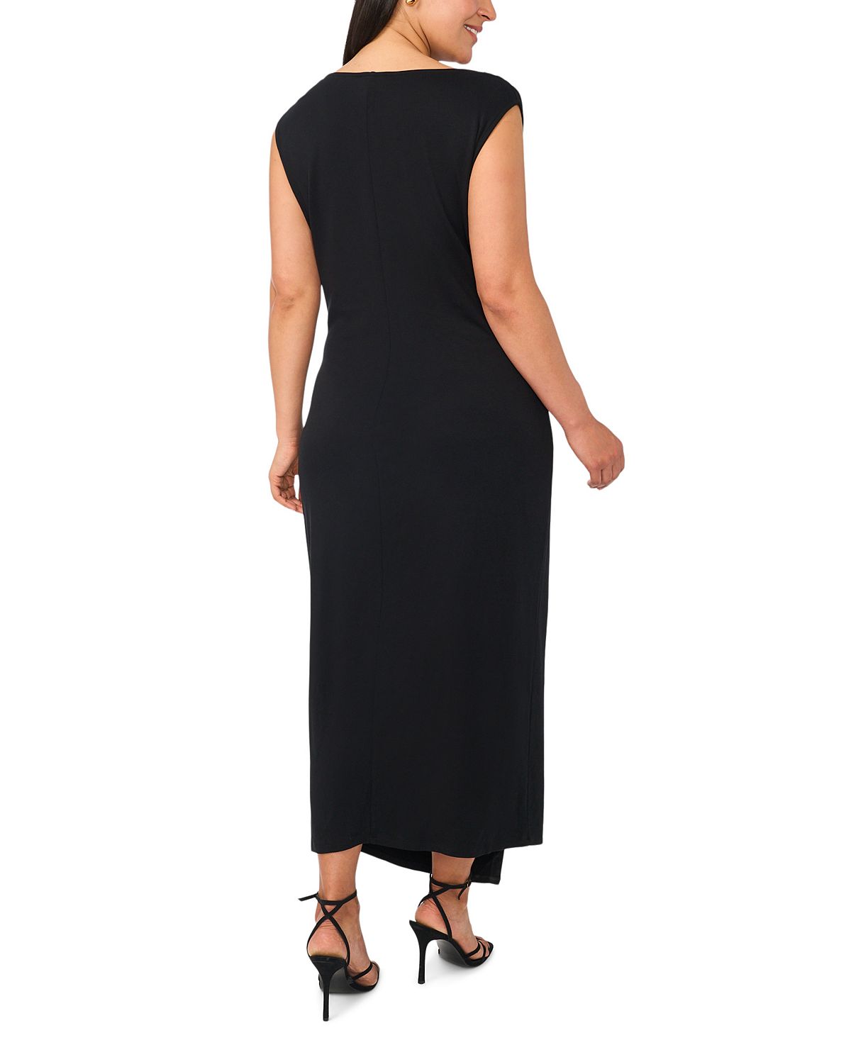 MSK Plus Size Boat Neck Short-Sleeve Midi Dress view 4 — MAYCSS fashion products