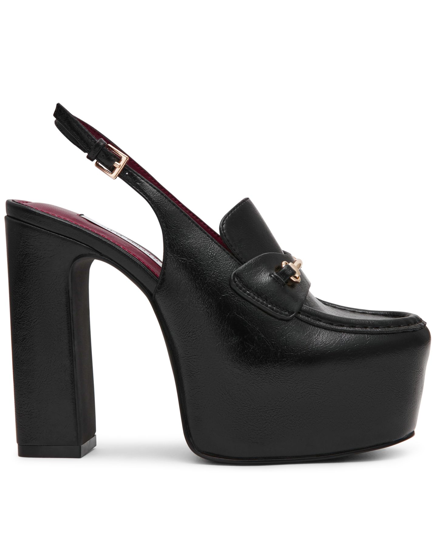 Женские туфли Steve Madden Quinn High Platform Slingback Loafer Pumps, цвет: Чёрный — фото 2