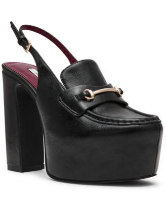 Women's Quinn High Platform Slingback Loafer Pumps