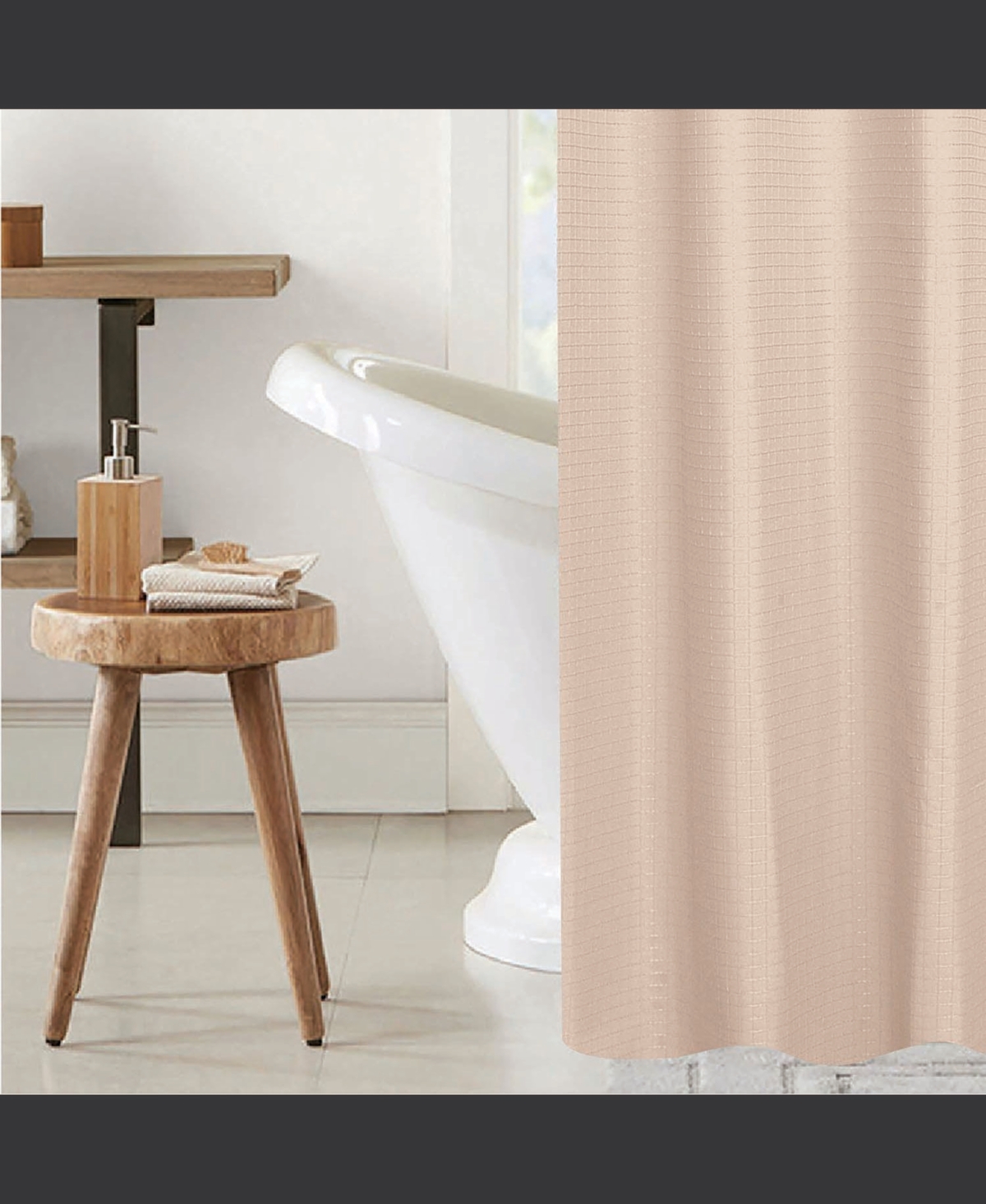 Rt Designer Collection Bliss Waffle Shower Curtain