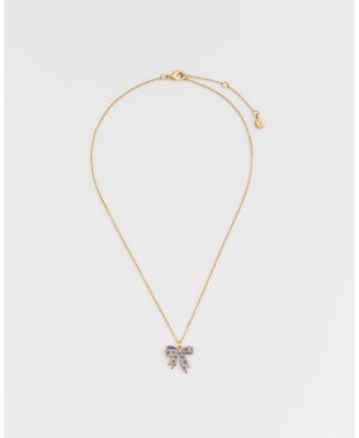 Forget Me Not Bow Pendant Necklace