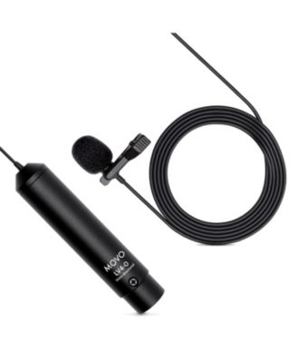 LV4-O Phantom Power Omnidirectional XLR Lavalier Microphone with Metal Lapel Mic Clip and Windscreen - Great External Lav Mic for Filming