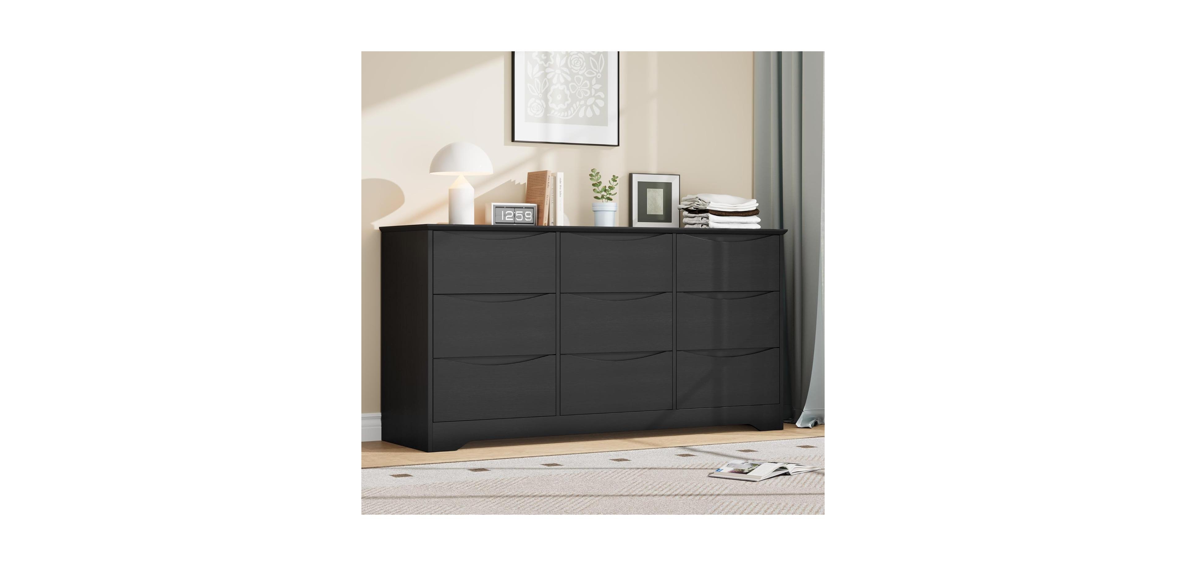 gaomon 9 Drawer Tall Wood Dresser
