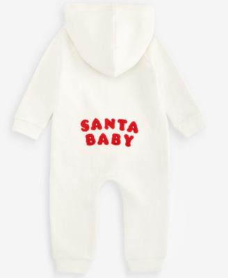 Baby 0M-24M Hooded Santa Baby Coverall