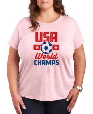 Plus Size USA Soccer World Champs Graphic T-Shirt