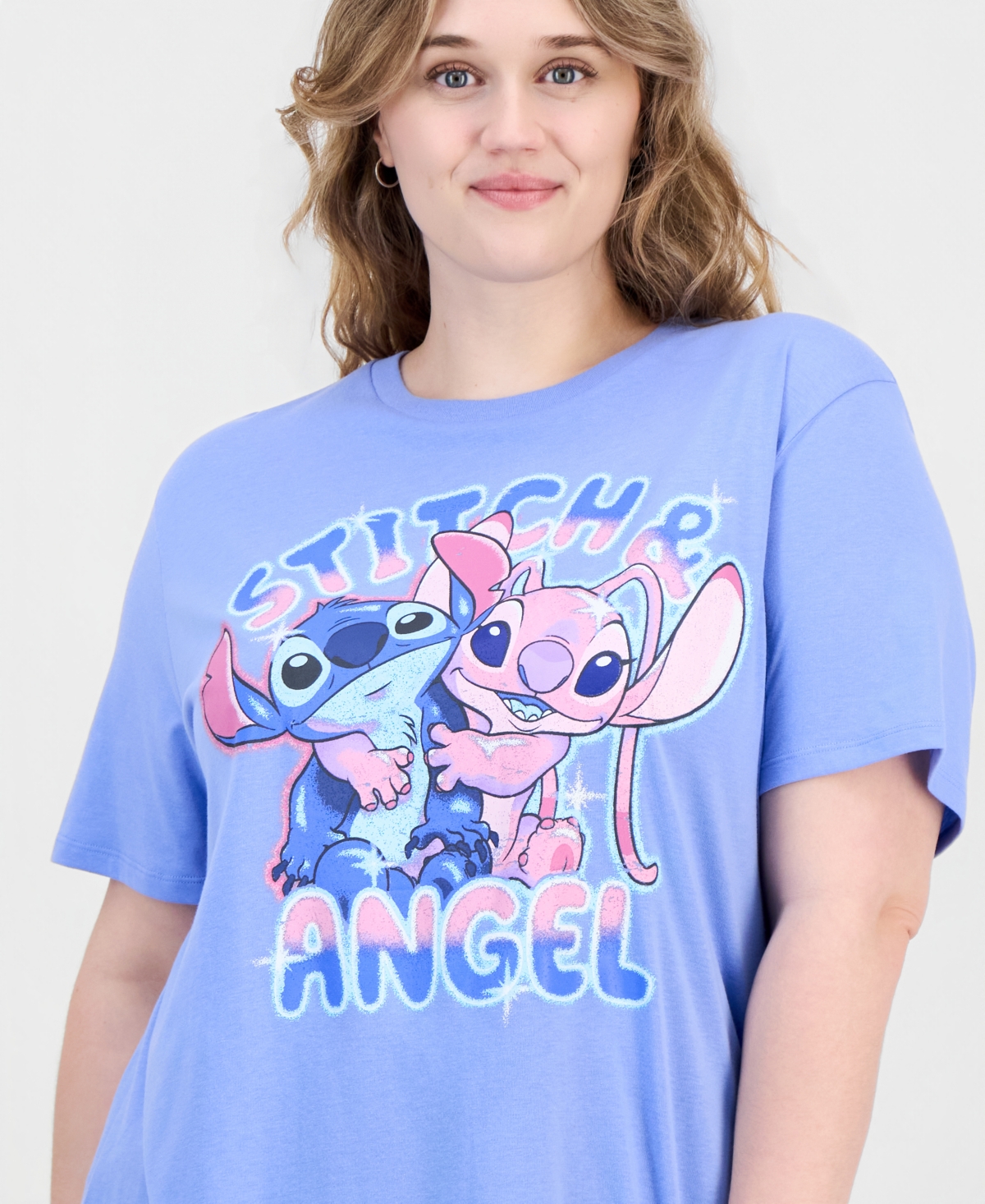 Disney Trendy Plus Stitch & Angel Graphic T-Shirt