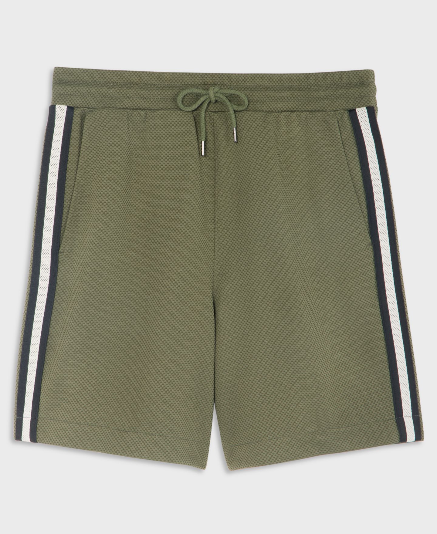 Мужские шорты Mode of One Sport Mesh Striped 7" Drawstring, цвет: Wild Ivy — фото 5