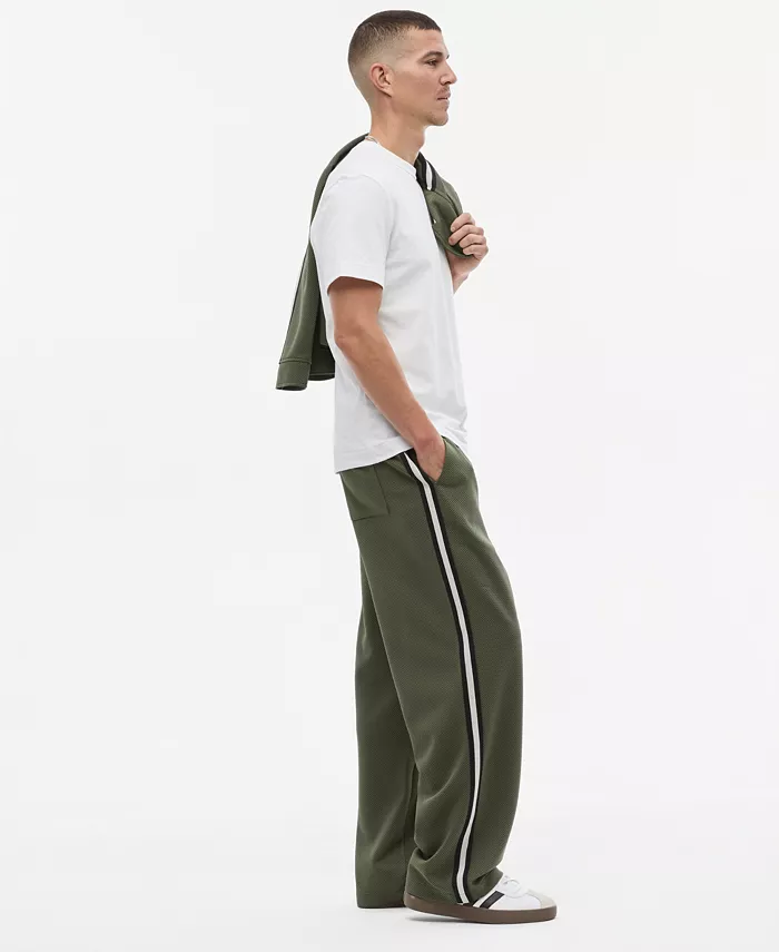 Men's Sport Mesh Striped Drawstring Pants - thumbnail 2