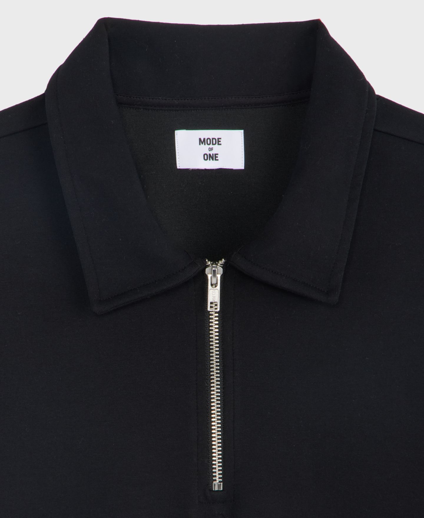 Мужское худи Mode of One Quarter-Zip Sweatshirt Polo, цвет: Глубокий чёрный — фото 5