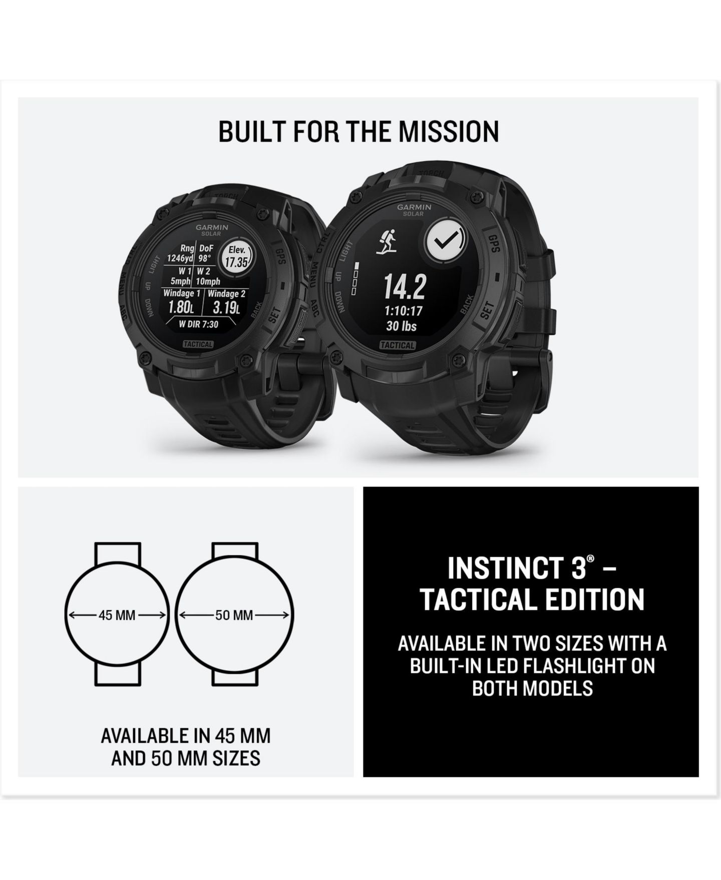 Умные GPS-часы Garmin Instinct 3 Amoled, 50 мм, защищённые, Black/Charcoal — фото 8