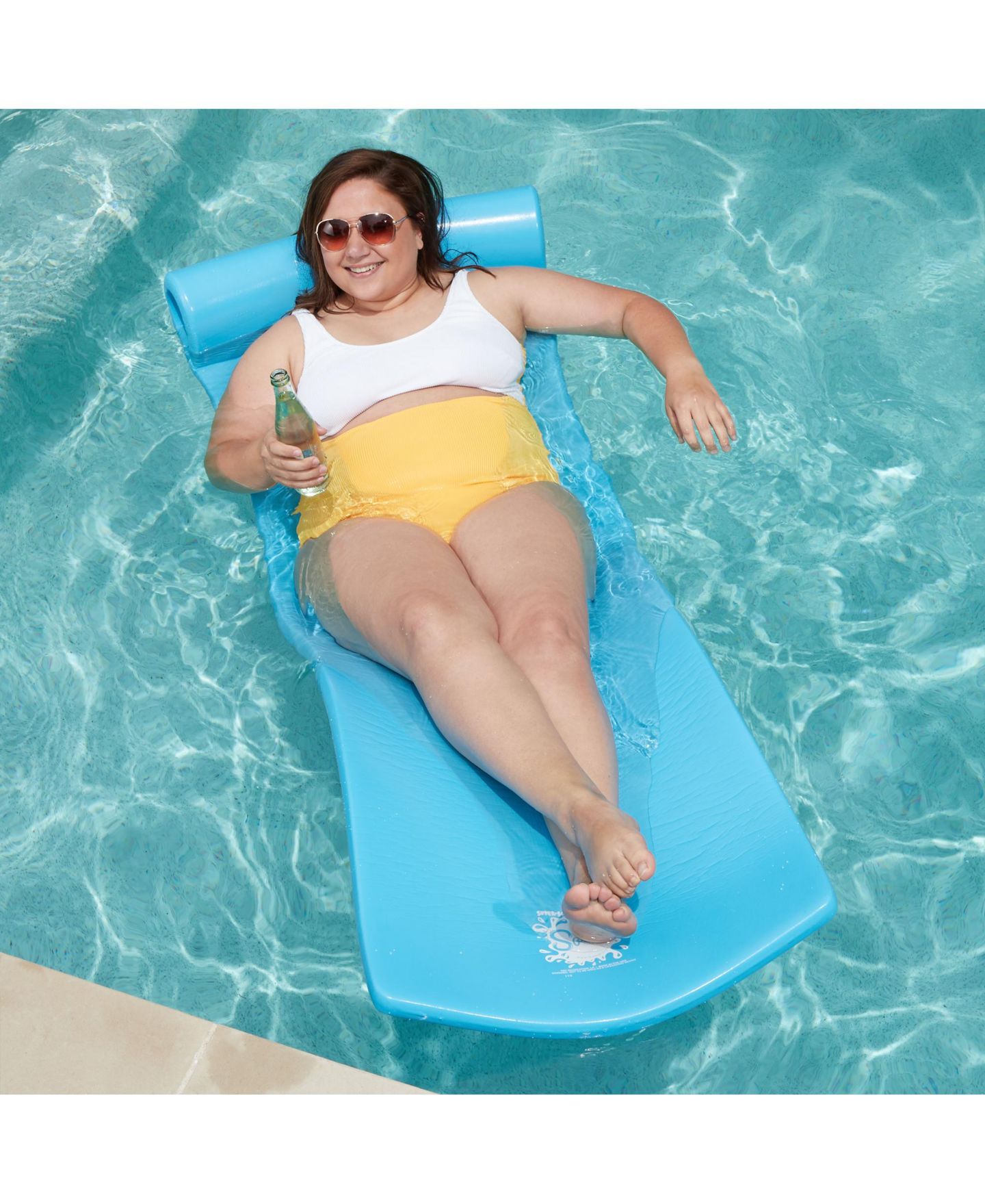 Детская игрушка TRC Recreation Splash 1.25" Thick Foam Swimming Pool Float Mat, Marina Blue — фото 6