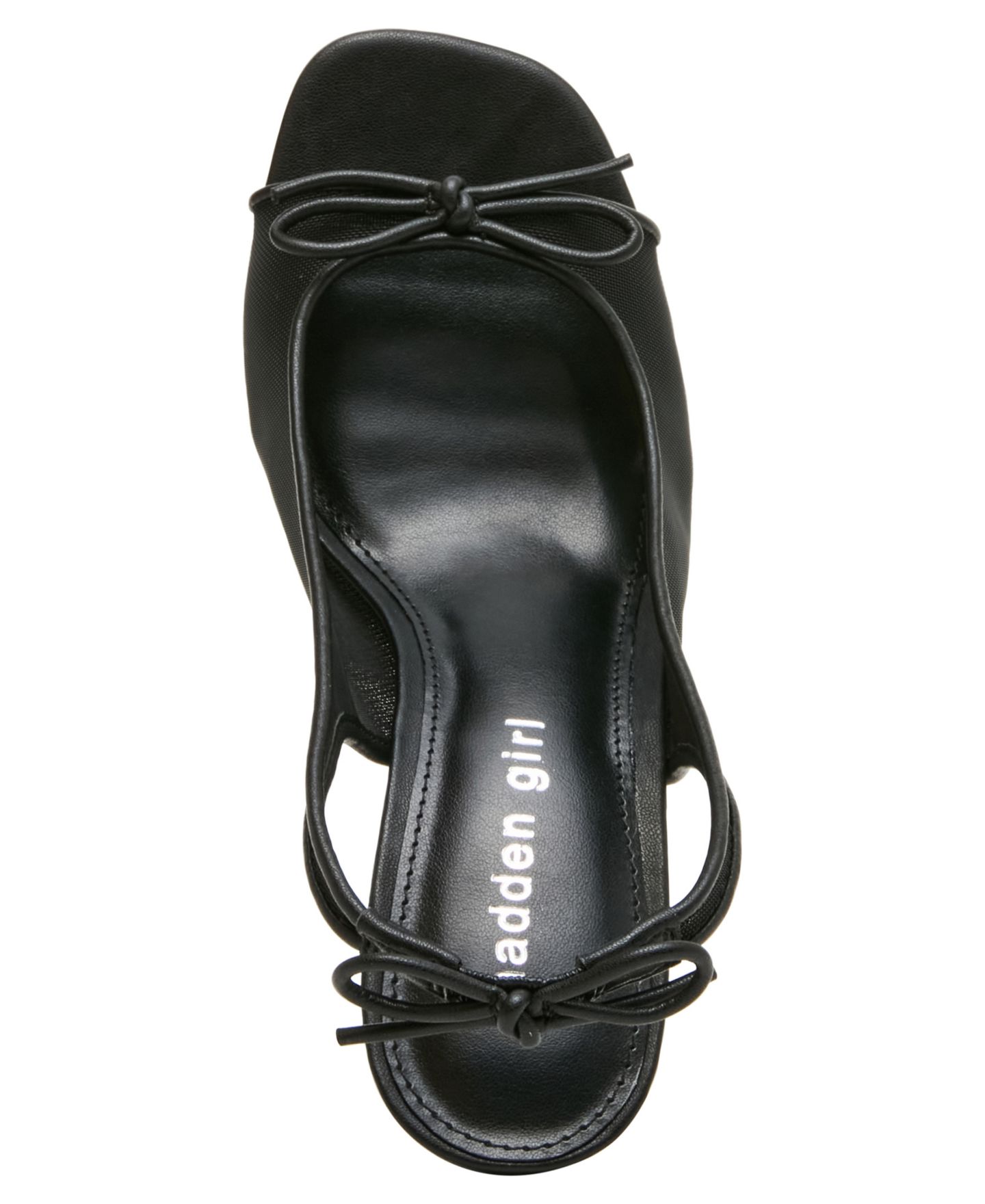 Женские туфли Madden Girl Gala Slingback Peep-Toe Bow Pumps, цвет: Чёрный сетчатый — фото 4