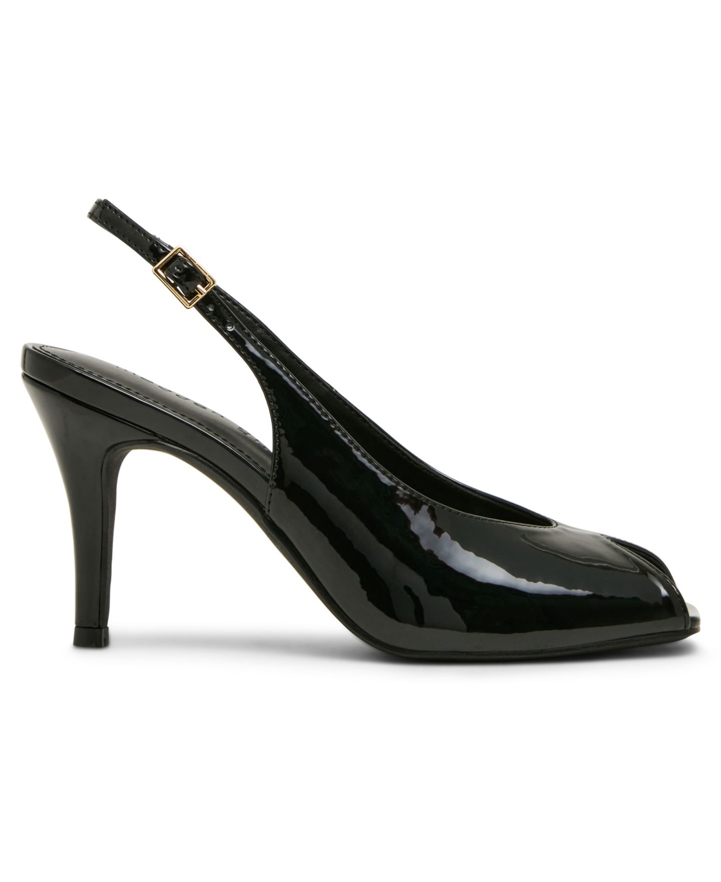Женские туфли Madden Girl Parade Slingback Peep Toe Pumps, цвет: Чёрный лаковый — фото 2