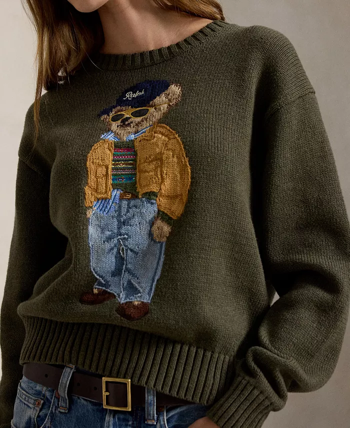 Women's Cotton Crewneck Sweater - thumbnail 3