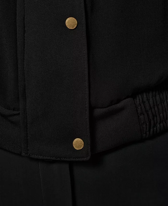 Petite Mix Media Zipper Jacket - thumbnail 8
