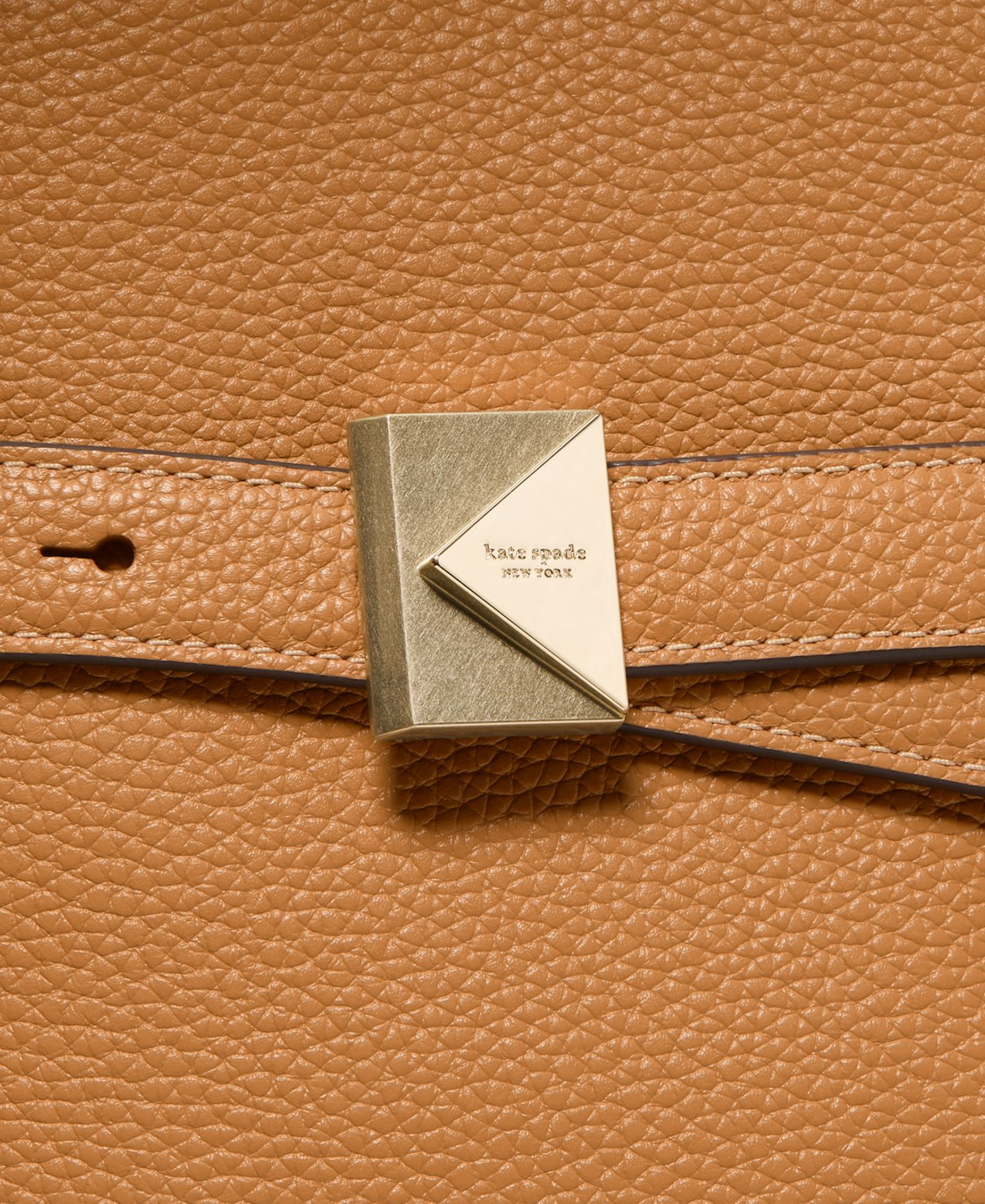 Женская сумка kate spade new york Deco Pebbled Leather Satchel Extra-Large, цвет: Garden Soil — фото 5