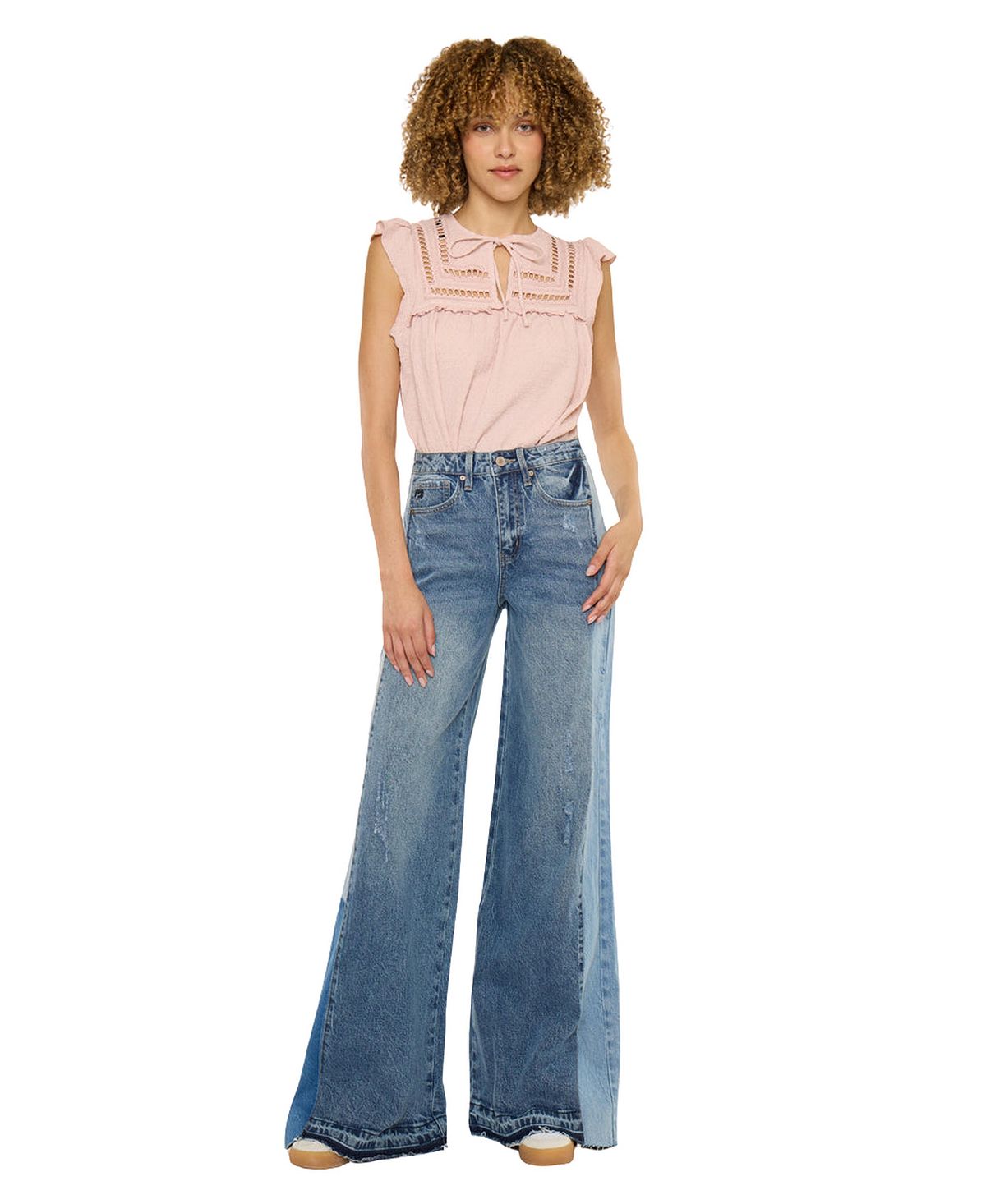 KanCan Women's Clover High Rise Wide Leg Jeans view 1 — MAYCSS fashion products