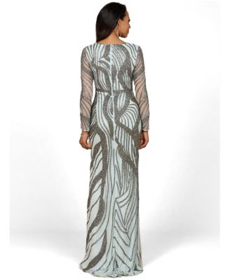 Blue Long Sleeve Dress - Macy's