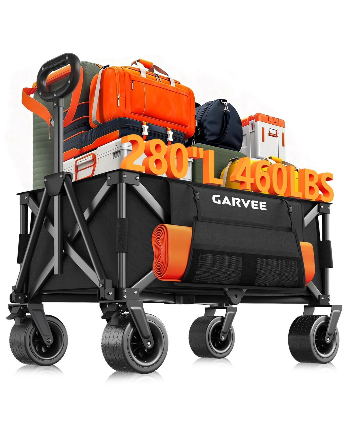 gaomon 460LBS Weight Capacity Foldable Wagon Carts for Outdoor Storage, Groceries, Shopping, Camping
