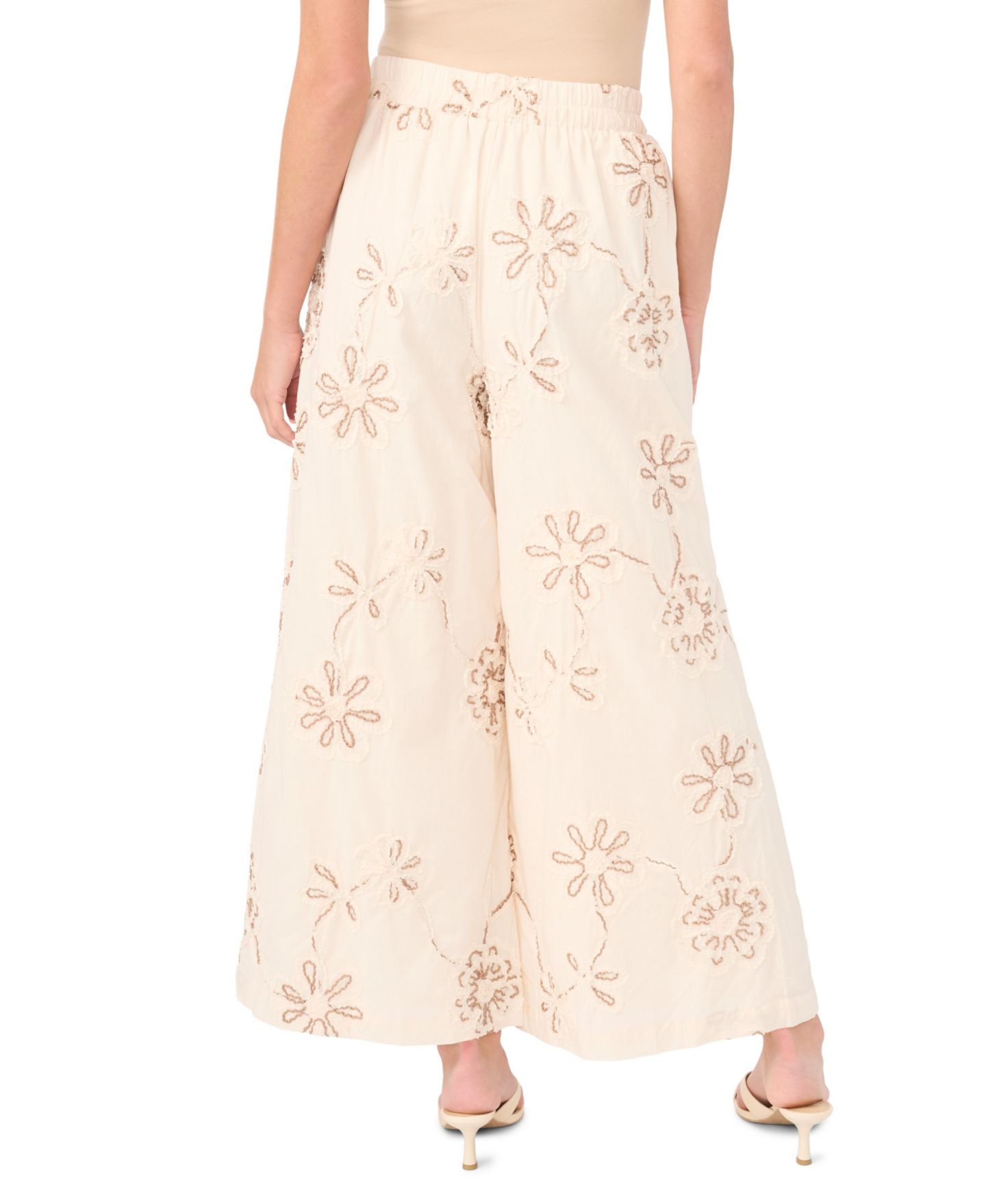 Женские брюки Vince Camuto Angled-Hem Elastic-Waist, цвет: Слоновая кость — фото 3