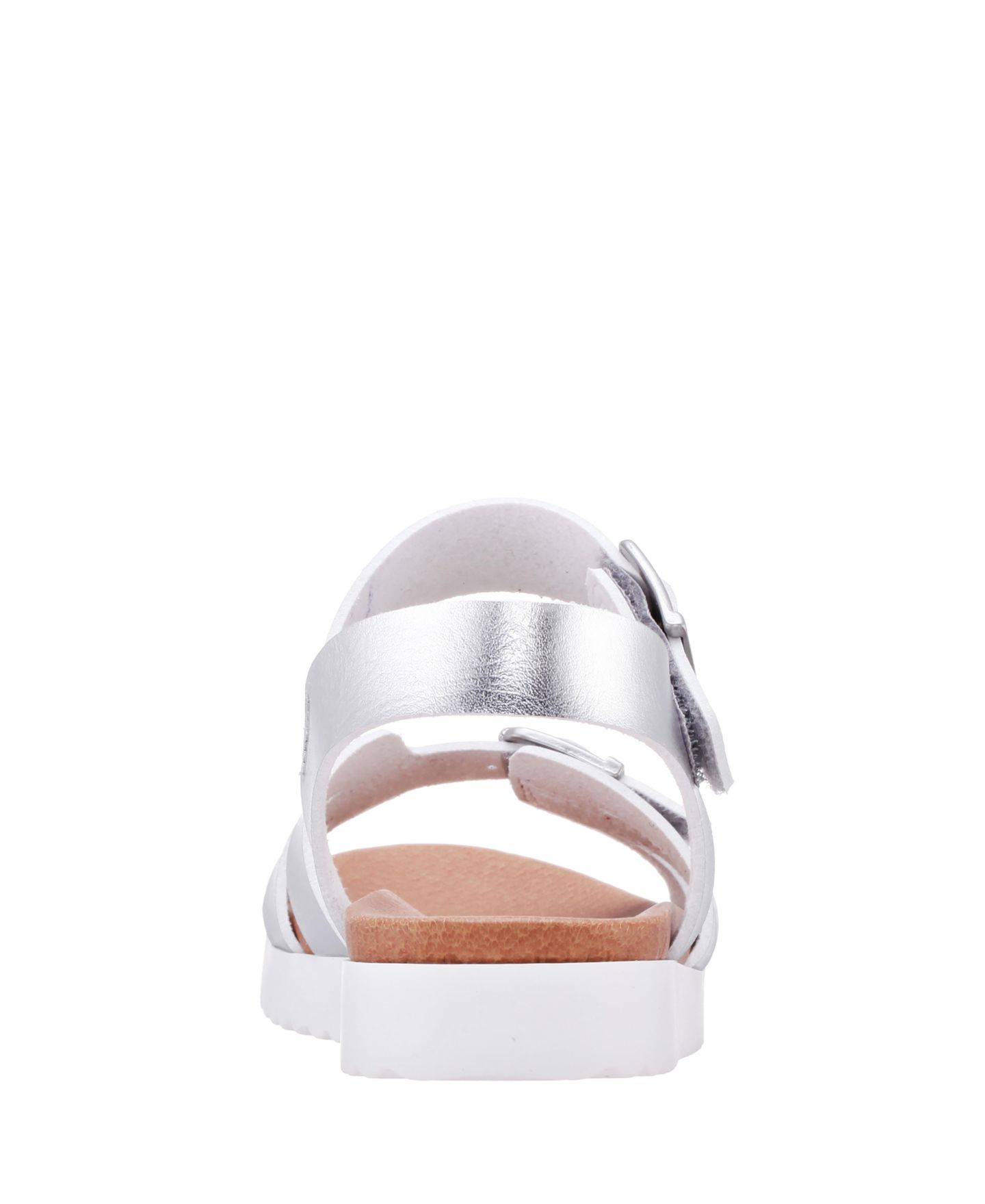 Сандалии Nina Lacey Metallic Adjustable strap Sandals для девочек, цвет: Серебряный — фото 4