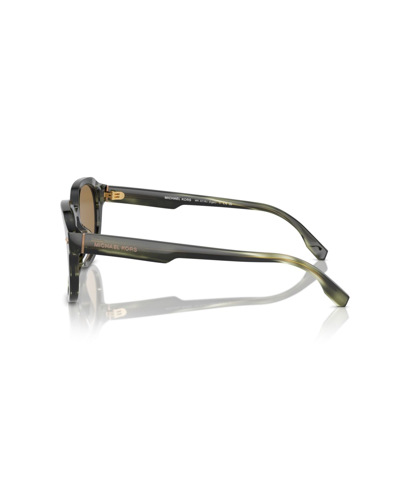 Мужские солнцезащитные очки Michael Kors Round Sunglasses, Eger MK2216U, цвет: Оливковый — фото 3