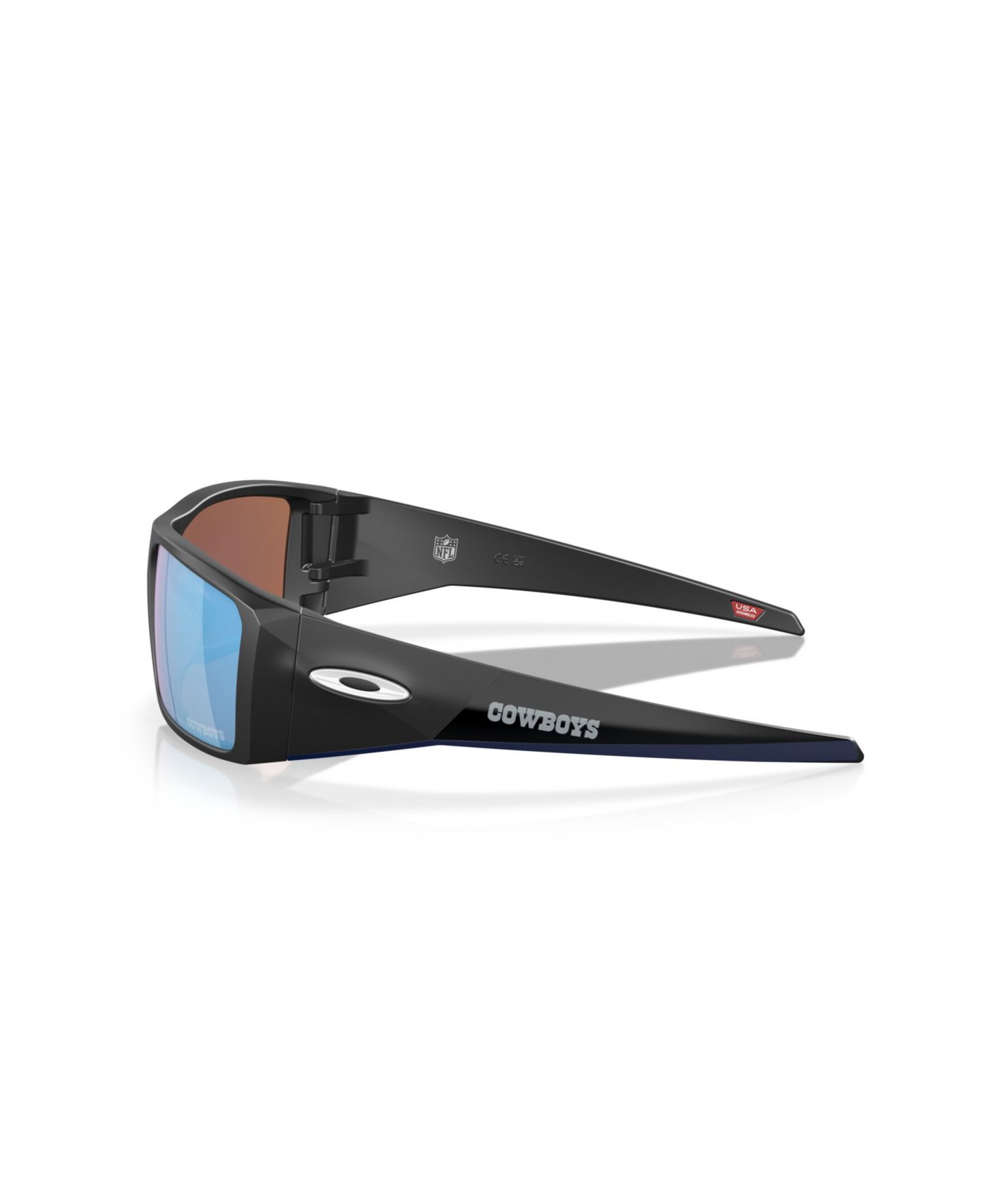 Мужские солнцезащитные очки Oakley Polarized Dallas Cowboys Heliostat Rectangle Sunglasses, OO9231, цвет: Матовый чёрный — фото 3