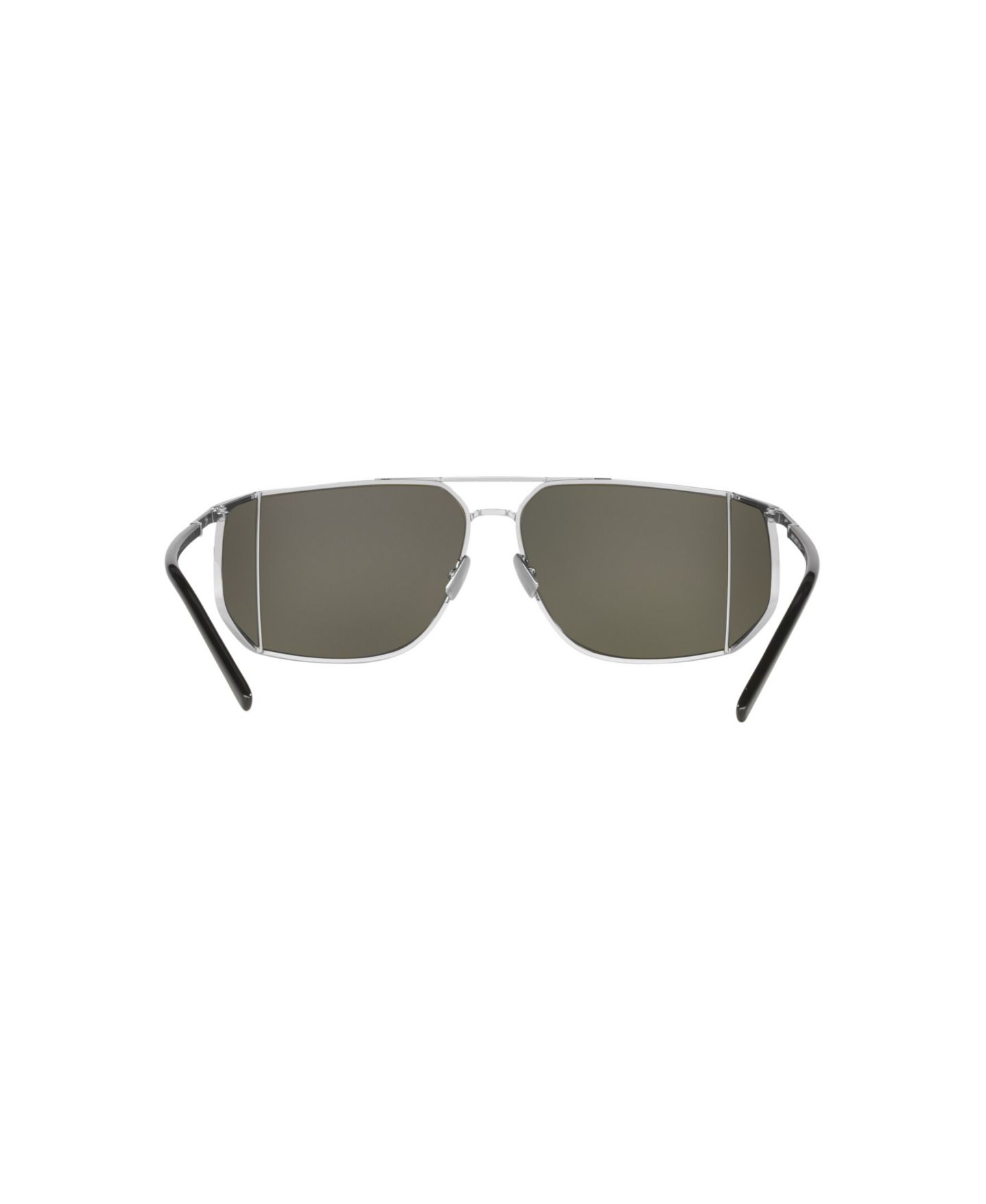 Мужские солнцезащитные очки Saint Laurent Rectangle Sunglasses, SL 750 YS000641, цвет: Серебряный — фото 4