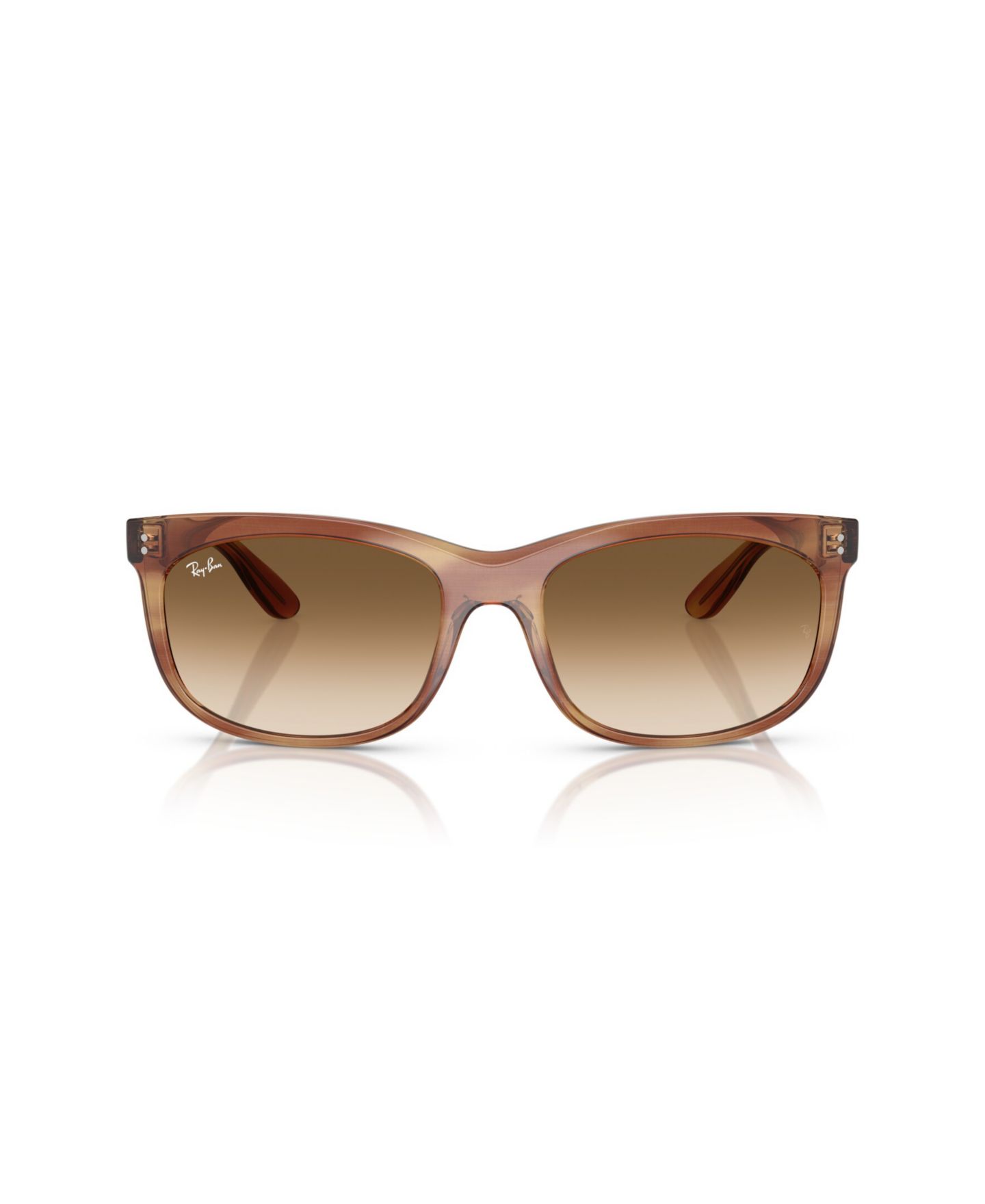 Солнцезащитные очки Ray-Ban Unisex Rectangle Sunglasses, Balorette RB2389, цвет: Полосатый коричневый — фото 2