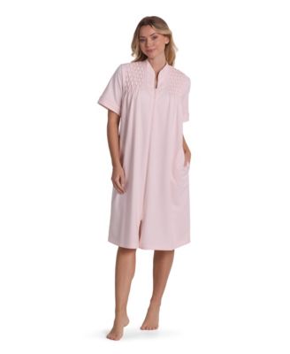Women's Short-Sleeve Zip Robe