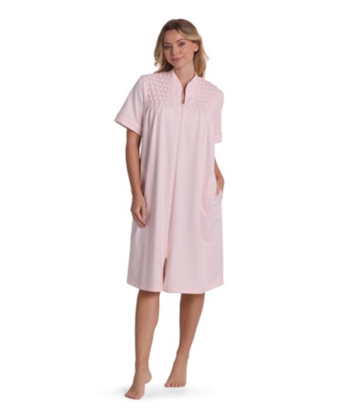 Женские Miss Elaine Women's Short-Sleeve Zip Robe