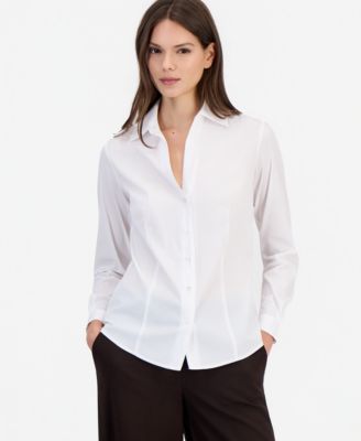 Women's Button-Front Long-Sleeve Shirt