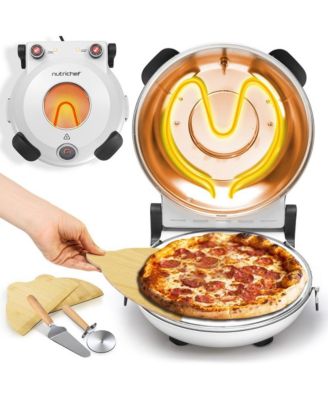 Countertop Pizza Maker - Electric Pizza Oven with Temperature Controls, Window and Thermometer