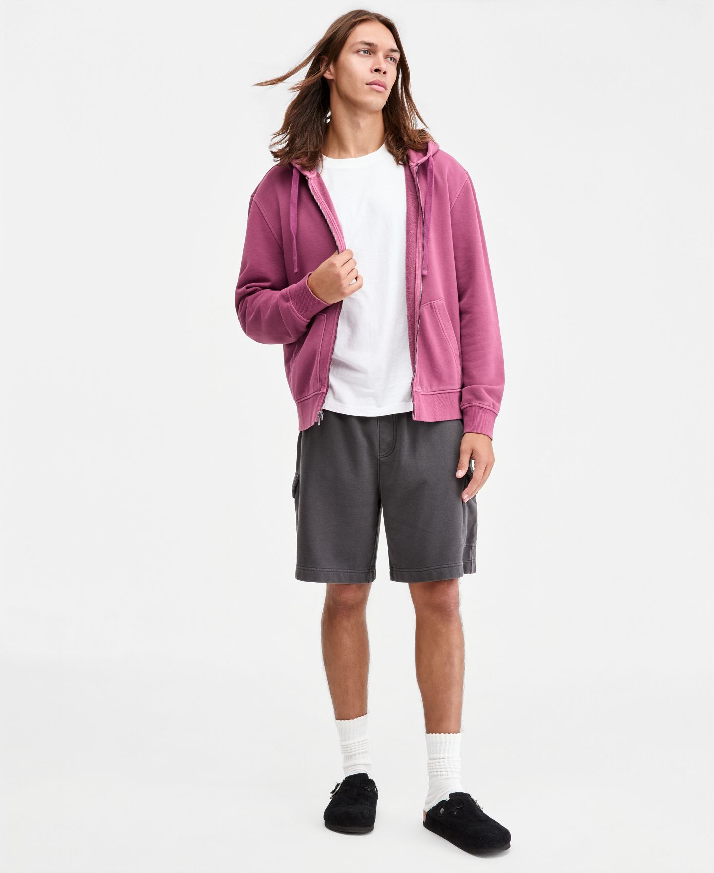 Мужские шорты Sun + Stone Utility Terry, цвет: Чёрный теневой — фото 4