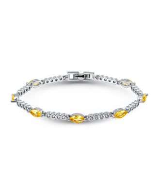 Marquise Canary Yellow Cubic Zirconia Stones Bracelet
