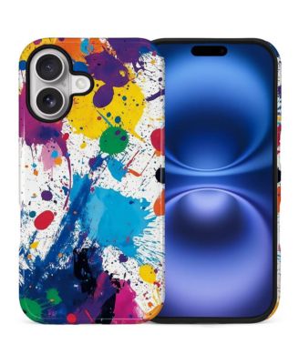 Case for iPhone 16, 2-in-1 Dual-Layer Shockproof Protection, Street Art Style Glossy Case