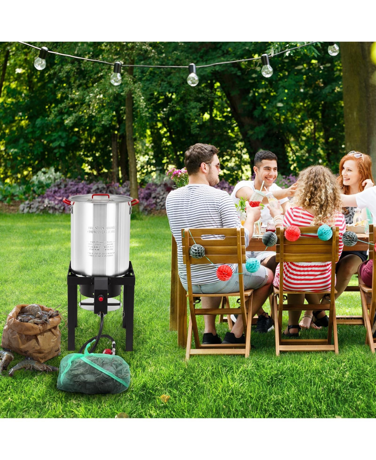 Xo 50000 Btu Propane Cooker Set, 30Qt Turkey Fryer and 10Qt Fish Fryer Combo for Camping