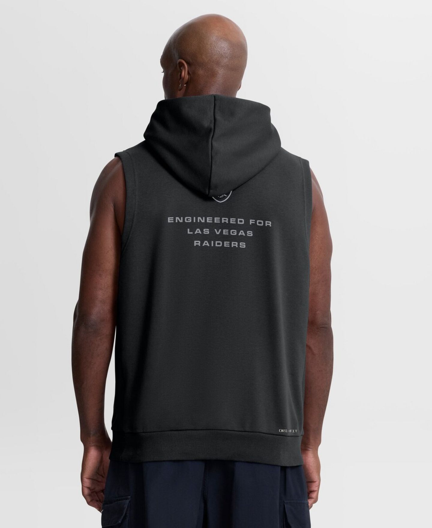 Мужское худи без рукавов Nike Las Vegas Raiders Sideline Standard Issue Dri-FIT, Black — фото 2