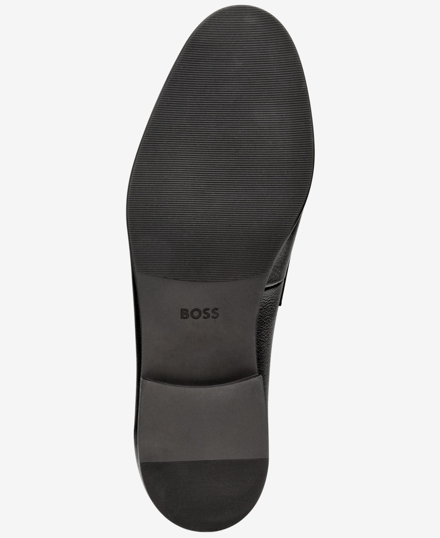 Мужские туфли Hugo Boss Gavrie Leather Loafer, цвет: Чёрный — фото 4