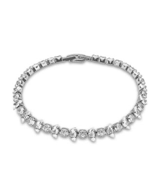 14k Gold-Plated Cubic Zirconia Link Bracelet 