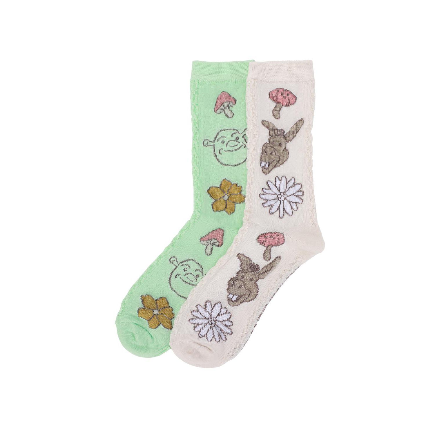 Women's Donkey Flora Patterns 2-Pair Socks