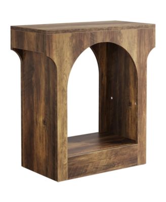 2-Tier Narrow Side Table with Convenient Storage Space