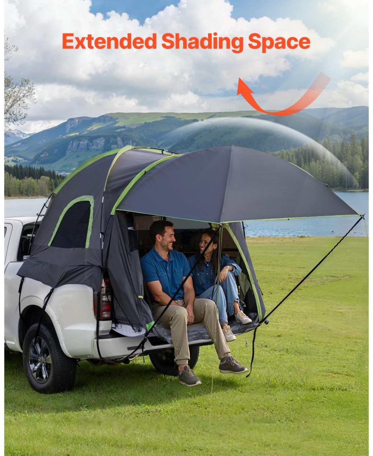 Cozito Pickup Truck Tent, 8.0-8.2 ft Truck Bed Camping Tent with Awning and Storage Bag