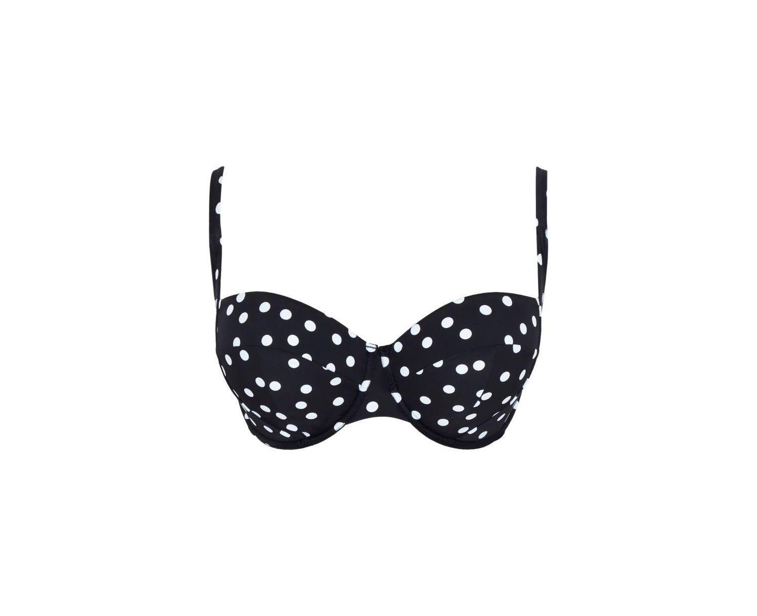 Women's Polka Dot Florence Underwire Balcony Side Support Bikini Swim Bra