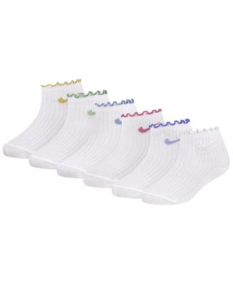 Girls' 4-7 Lettuce Ankle Socks, 6-Pack