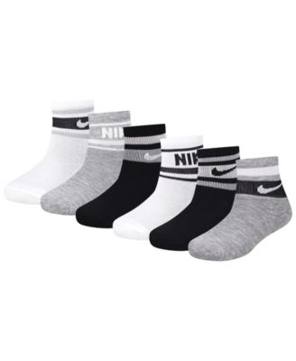 Boys' and Girls' 4-7 Varsity Cushioned Quarter Socks, 6-Pack