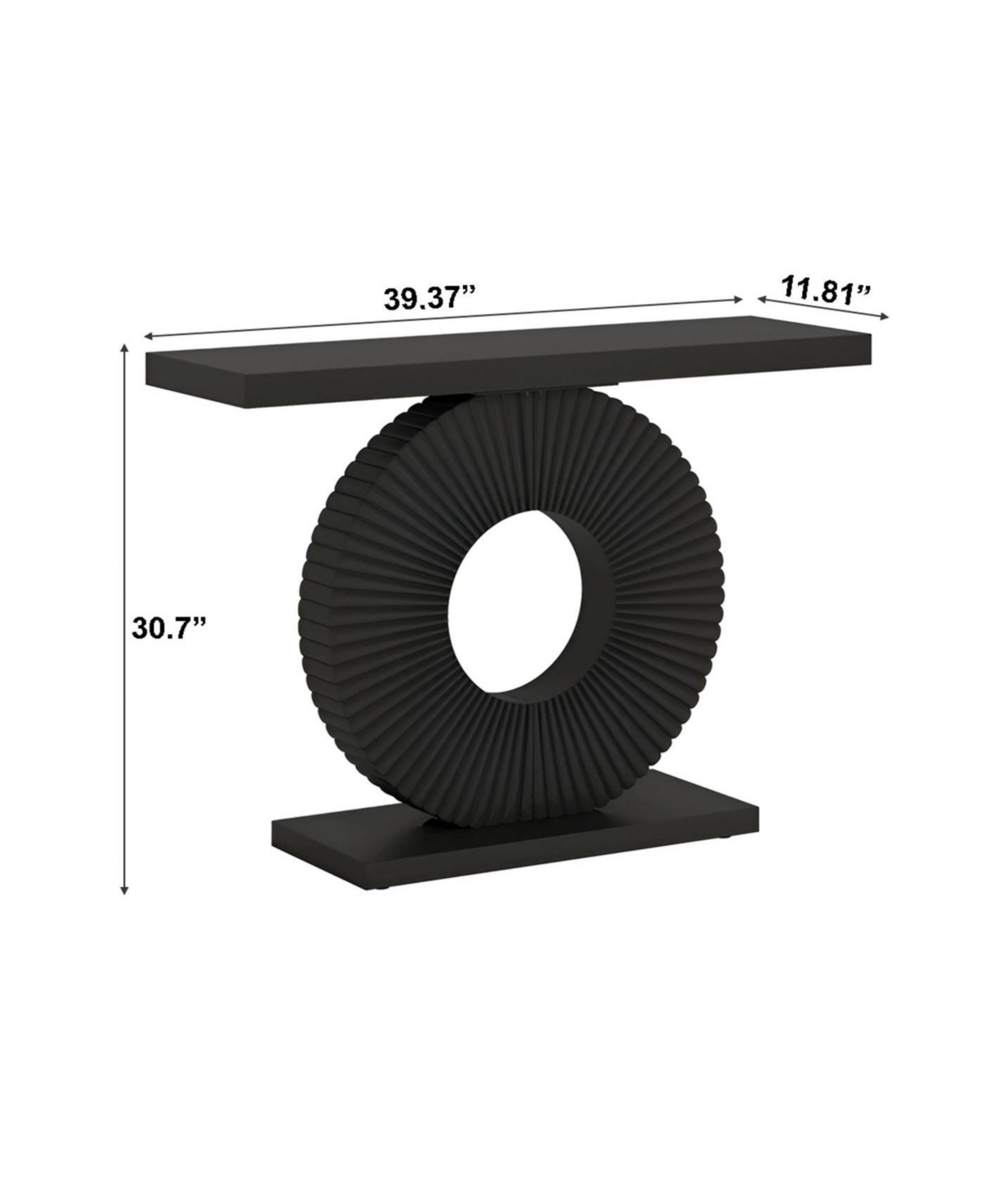 Slickblue Modern Console Table with Geometric Base