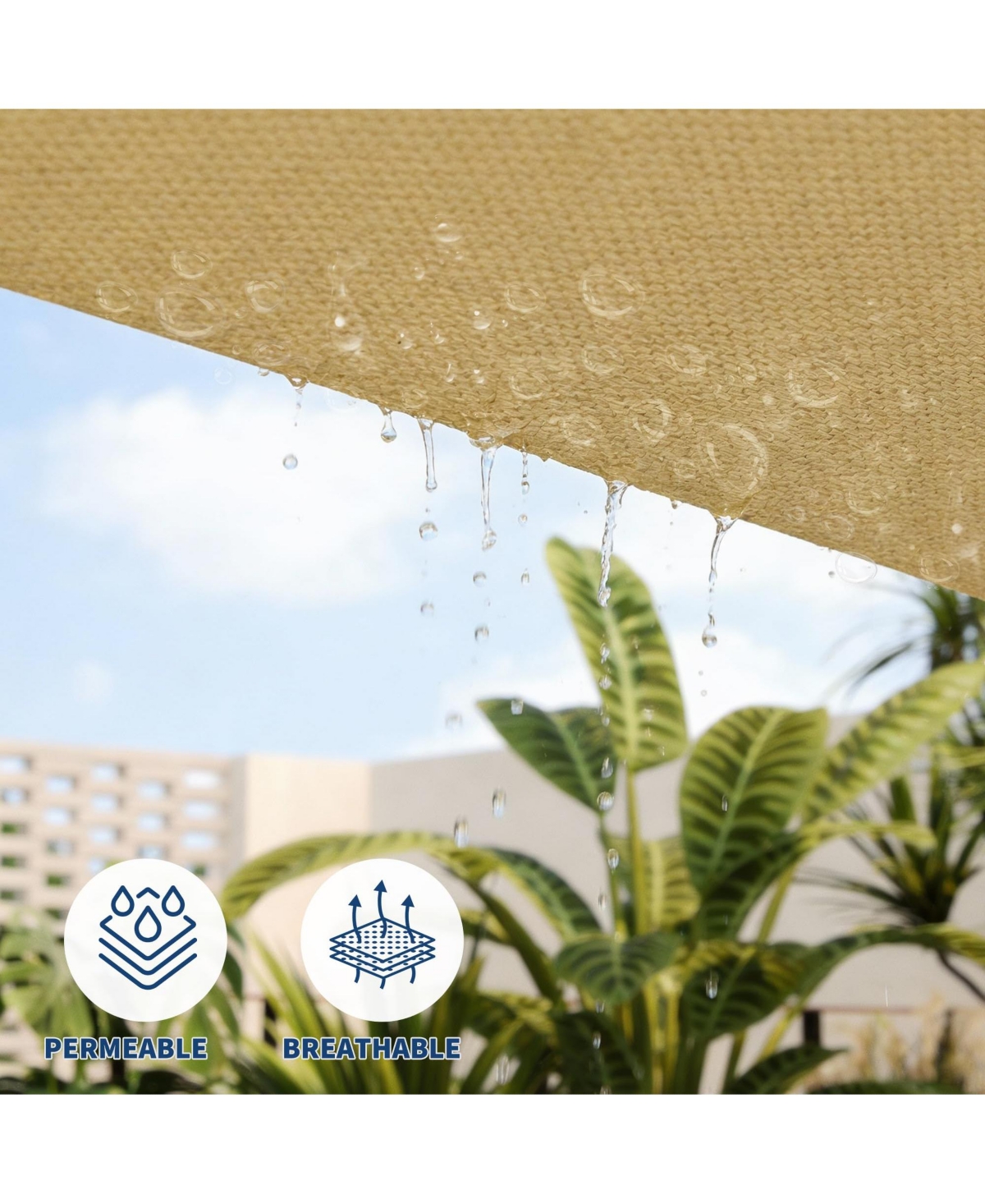 gaomon 10 x 13 Feet Rectangle Sun Shade Sail, Waterproof Uv Block Canopy for Patio, Deck, Pool and Backyard