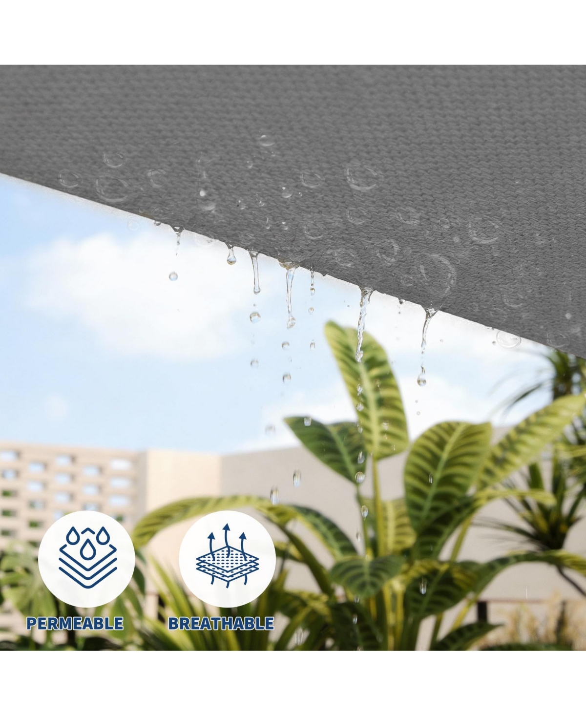 gaomon Rectangle Sun Shade Sail for Patio, Deck and Backyard, Uv Block Outdoor Canopy Awning