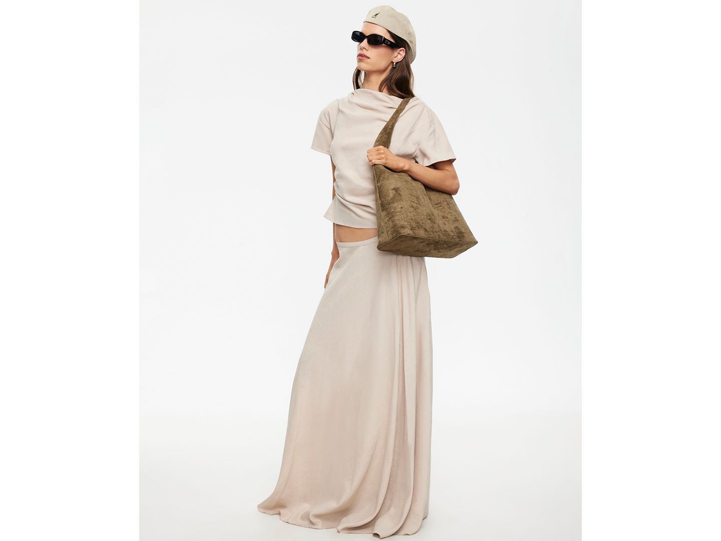 Женский топ Lioness Linen Halcyon Short-Sleeve Asymmetric, цвет: Бежевый — фото 3